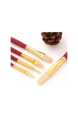 Willowhaven Zhu Ting 10 Adet/takım Ahşap Saplı Kıl Yağlıboya Guaj Kırmızı Seti Resim Seti