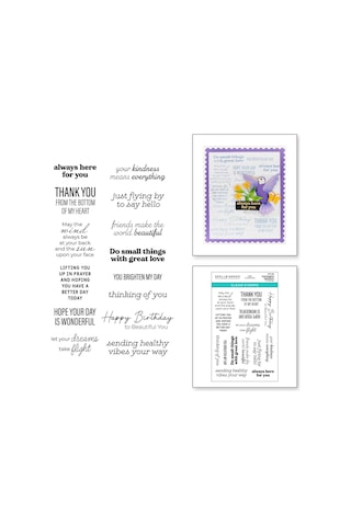 Spellbınders Papercrafts, Inc Clear Spellbinders Acyrlic Stamps By Bibi Cameron-hummingbird Sentiments
