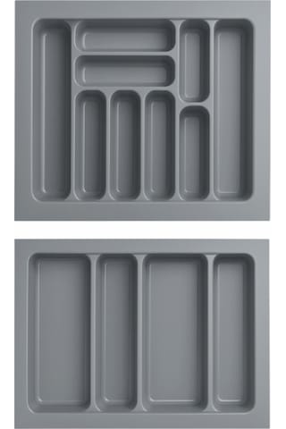 Çekmece İçi Kaşıklık Ve Kepçelik Organizer Seti 55x49 Cm 50x40 Cm'e Kadar Kesilebilir Gri