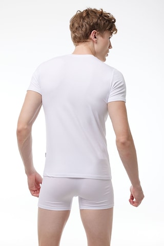 Malabadi Erkek Beyaz Yuvarlak Yaka Kısa Kollu Modal T-shirt Body