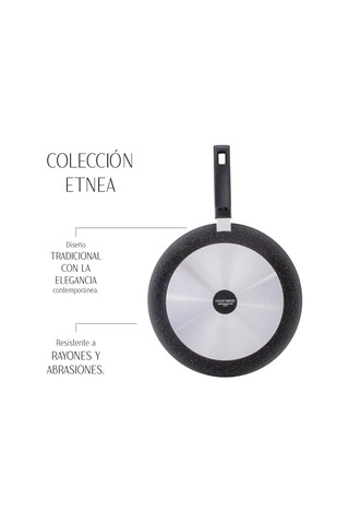 Etnea Artech Stone Ultra - Alüminyum Kızartma Tavası, Yapışmaz Kaplama, Siyah, 28 Cm Çok Renkli