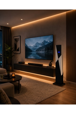 Som Tower Speaker Ohm-7001bluetooth Dikey Hoparlör
