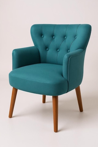 Roma Berjer - Modern Tekli Koltuk - Babyface Kumaş - Petrol Rengi