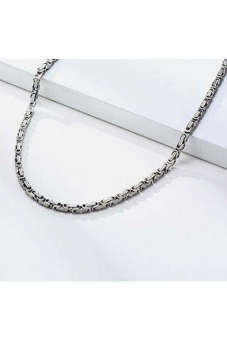 Yaba 60 Cm 316l Paslanmaz Çelik Gümüş Renk Erkek Zincir Kolye ...