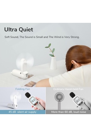 Yingfu Taşınabilir 3-in-1 Fan, 2000mah Mini Soğutma, Yeşil F8, Kullanıcı Dostu