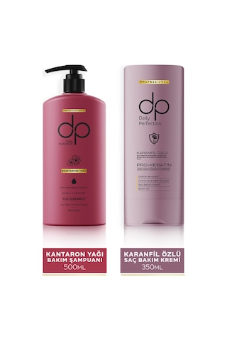 Dp Daily Perfection Şampuan Kantaron Yağı 500 ML & Saç Bakım Kremi Karanfil Özlü 350 ML