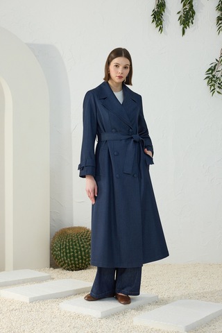 Aker Lacivert Denim Trençkot Lacivert Lacivert