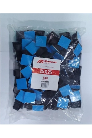Mutlusan Siyah 25x25 Yapışkanlı Klips 062129142525