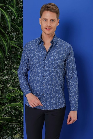 Efor G 1540 Slim Fit Lacivert Klasik Gömlek Lacivert