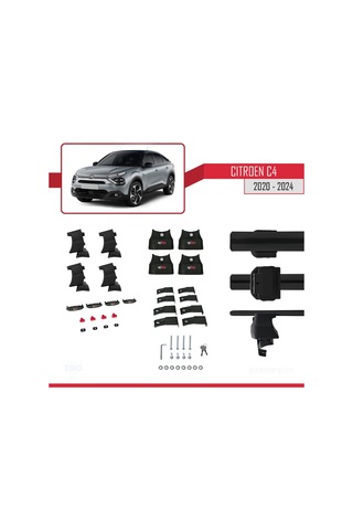 Citroen C4 2020 Ve Sonrası İle Uyumlu Ace-4 Ara Atkı Tavan Barı Siyah