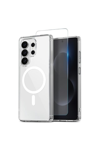Teleplus Samsung Uyumlu Galaxy S26 Ultra Kılıf Embos Manyetik Şarj Kapak + Ekran Koruyucu Teleplus Samsung Uyumlu Galaxy S26 Ultra Kılıf Embos Manyetik Şarj Kapak + Ekran Koruyucu