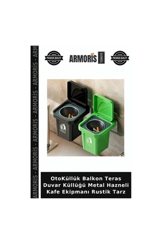 Otoküllük Balkon Teras Duvar Küllüğü Metal Hazneli Kafe Ekipmanı Rustik Tarz Çok Renkli