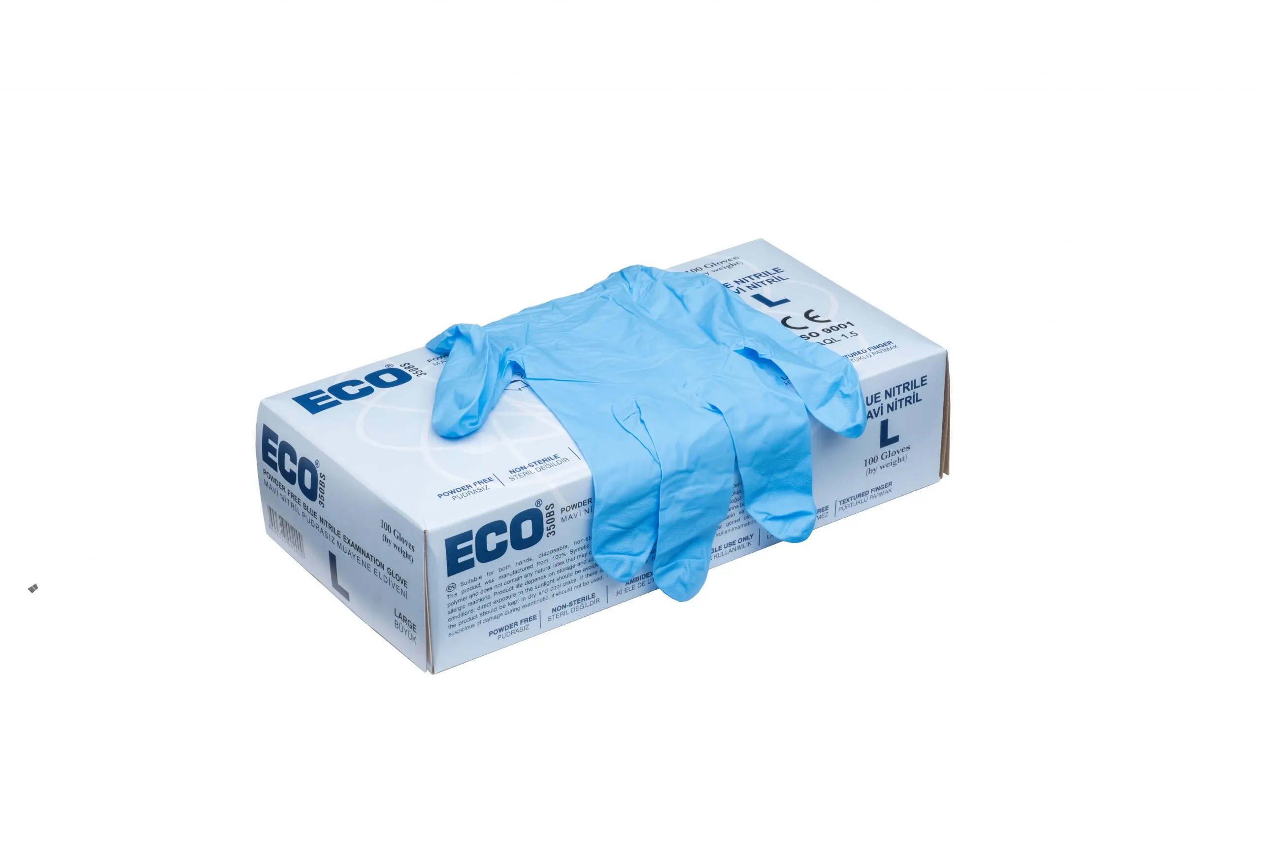 Eco Mavi Nitril Eldiven Large L