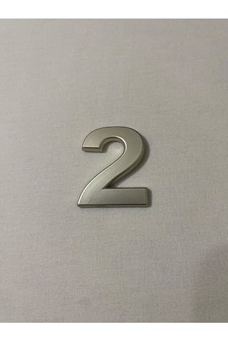 2 İki Numara Yapışkanlı Daire Bina Villa Kapı Numarası Sarı Gold 4 Cmx5cm No:2 Plastik