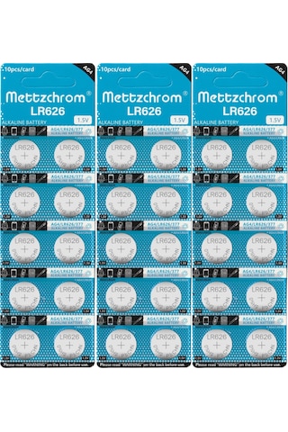 Mettzchrom Kol Saat Pili 377a Lr626 Ag4 1.5v Kol Saati Pili 30'lu