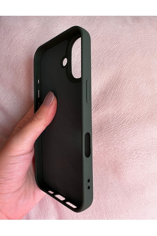 Apple Uyumlu iPhone 16 Plus Logolu İçi Kadife Silikon Lansman Kılıf
