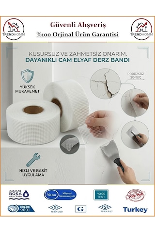 Bay-tec Derz Bandı - Alçı Sıva File Bandı - Yapışkanlı 4.8x45 Metre Bay-tec Derz Bandı - Alçı Sıva File Bandı - Yapışkanlı 4.8x45 Metre