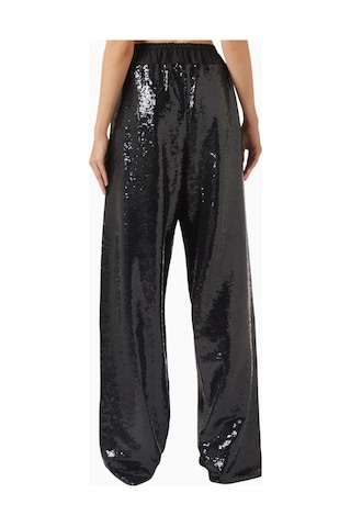 16arlington Ima Sequin - Embellished Pants, Lüks Payetli Şık Tasarım Pantolon Siyah