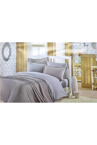 Hobby Natural Set Poplin Tek Kişilik Taupe - 102632
