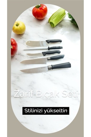 Lazoğlu Bıçak Seti - 5 Parça Şef Mutfak Bıçak Seti Takımı