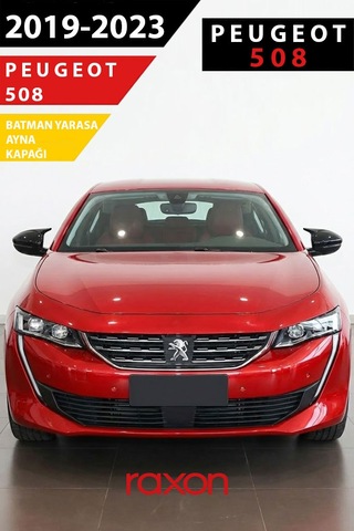 Peugeot 508 2019 2023 Batman & Yarasa Ayna Kapağı Parlak Piano Black Sport