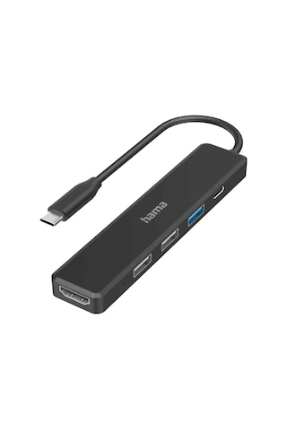 Hama HM.200117 5 Ports 3 X Usb-A Usb-C HDMI Usb-C Hub Siyah