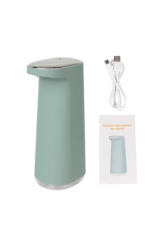 450ml Otomatik Köpük Sabunluk Usb Şarjlı Temassız Dispenser 1 Yeşil