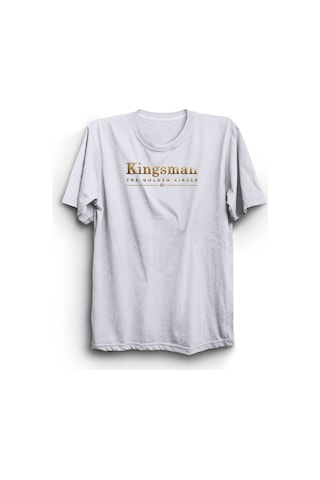 Stoned&Fame Kingsman Film Temalı Unisex T-shirt Tarzını Konuştur Beyaz