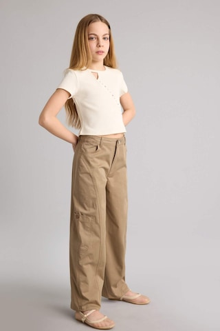 Defacto Baggy Fıt Gabardin Pantolon Kız Çocuk H1949a826smkh436 Haki-kh436