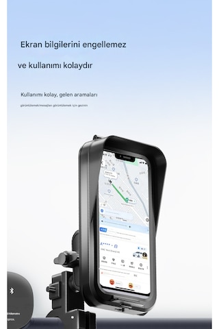 Su Geçirmez Gidon Bağlantılı Usb Şarj Çıkışlı Telefon Tutacağı Motosiklet Ve Bisiklet Telefon Tutucu
