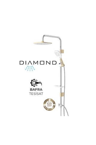 Diamond Coral White Gold Tepe Duş Seti Altın