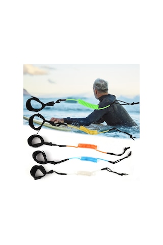 Konesam 1.2m Tpu Malzeme Sup Kayık Bağlantı Kordonu - Deniz Sporu Tahta Kayıp Engelleme Rengi Mavi