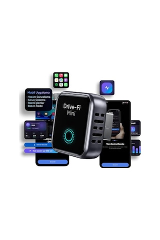 Minesk Drive-fi Mini Apple iPhone Uyumlu İçin Kablosuz Carplay Adaptörü/mobil Uygulama Desteği / 0.5 Saniye Düşük Gecikme/otomatik Bağlantı/arm - Cortex A7 İşlemci/otomatik Araç Tanıma