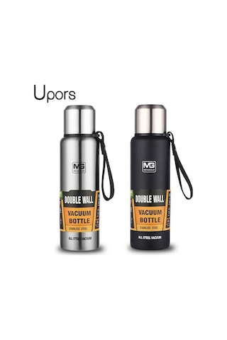 Novahub Büyük Kapasiteli Paslanmaz Çelik Termos Gümüş Kaplı Şişe 1000 Ml Gümüş