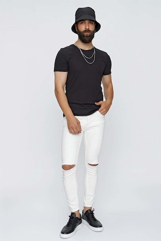 099 Beyaz Jean Pantolon Beyaz