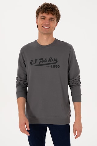 U.S. Polo Assn. Erkek Bisiklet Yaka Regular Fit Gri İnce Sweatshirt 50316315-VR024
