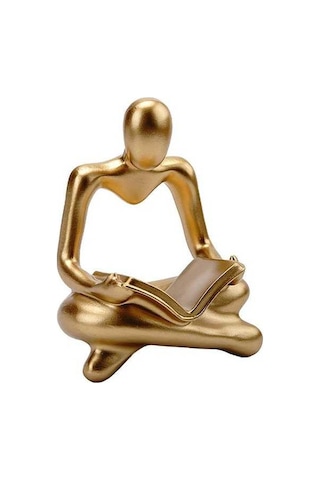 Fastbuy Modern Akrilik Okuyucu Heykeli, Salon Kütüphane Dekoru, Siyah Ev Dekoru Figur, Dayanıklı, Sanat Heykeli, Konforlu Ev