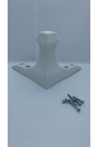 Karakoçaksesuar Karakoç Lükens 14 Cm Beyaz Plastik Mobilya Ayağı (4 Adet)
