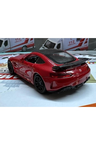 Oyuncak Metal Model Araba 1/36 Çek Bırak Mercedes Amg Gtr Kırmızı