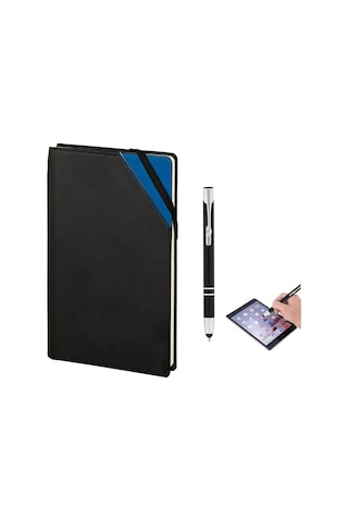 Köşeli Kenar Touchpen Dokunmatik Uç Metal Tükenmez Kalemli Defter