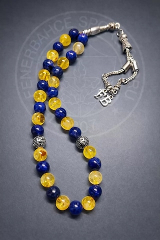 Fenerbahçe Taraftar Tesbihi Sitrin & Lapis Doğaltaş 8 Mm Özel Tasarım Sarı - Lacivert Fenerbahçe Taraftar Tesbihi Sitrin & Lapis Doğaltaş 8 Mm Özel Tasarım Sarı - Lacivert