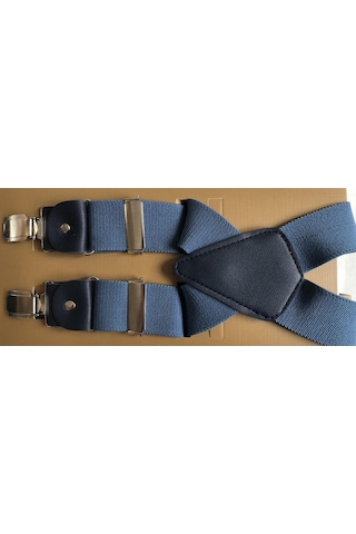 İndigo Renkli Pantolon Askısı 4 Klipsli