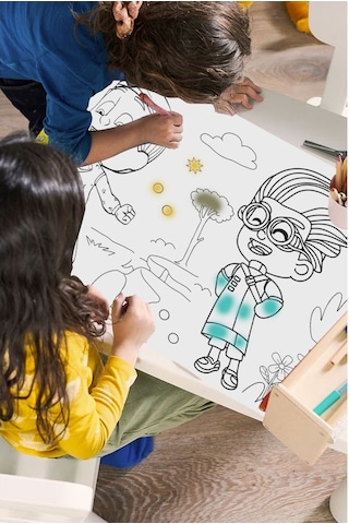 Pj Maskeliler Temalı Çocuk Hediye Dev Boyama Kağıdı - Boyama Rulosu - Büyük Boy 5 Metre Uzunluk