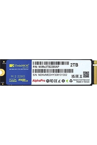 Twinmos 2 TB M.2 Pcie NVMe 3600/3250 NVME2TB2280AP