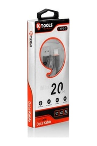 Ktools Mını 2A 20 Cm Sıyah Type C Data Kablo