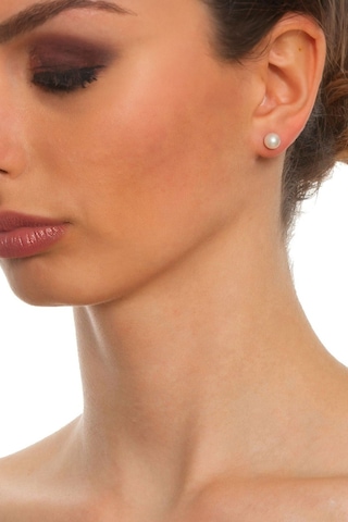 Chavin Bayan 7 Mm Gerçek İnci Çelik Küpe Ce86-7