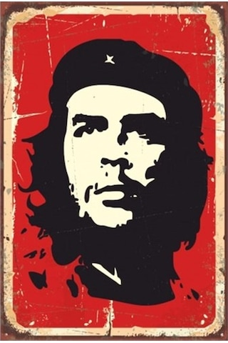 Ernesto Che Guevara Retro Vintage Ahşap Poster Ernesto Che Guevara Retro Vintage Ahşap Poster