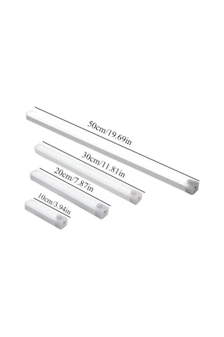 Xuweiwei Beyaz 10cm 4 Adet Usb Sarj Edilebilir Led Sensörlü Isik Seti Koridor Mutfak Merdiven Yatak Odasi Icin Gece Isigi Beyaz