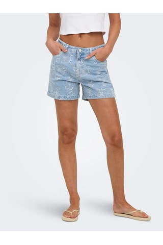 Only Onlphıne-aude Jaquard Dnm Shorts Qyt Kadın Mavi Şort - 15379250
