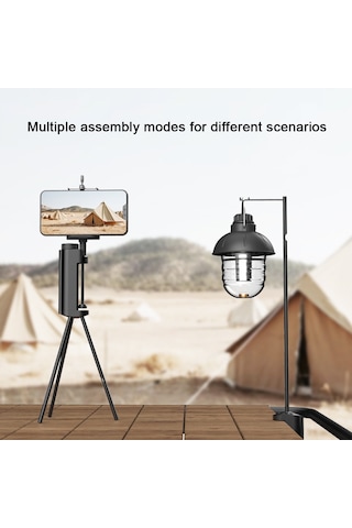 Aubyhe Alüminyum Kamp Işığı Tutucu, Üç Ayaklı, 1/4" İç Parça, Telefon/kamera Tutabilir, Taşınabilir, Çok Senaryo Çok Renkli